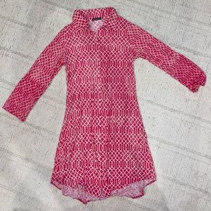 David Cline cotton snap front shirt dress